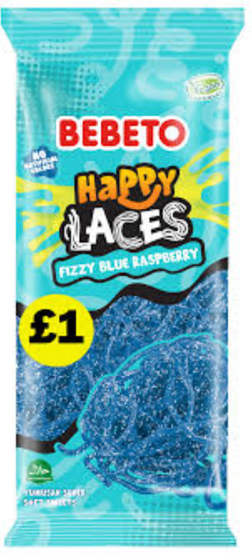 BEBETO FIZZY BLUE RASBERRY LACES 200G